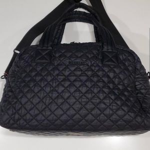 MZ wallace jimmy black bag with luggage sleeve